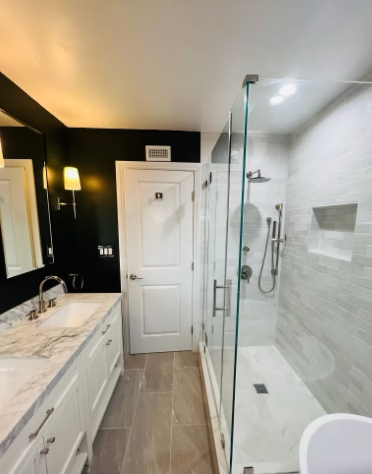 green oasis, bathroom remodel
