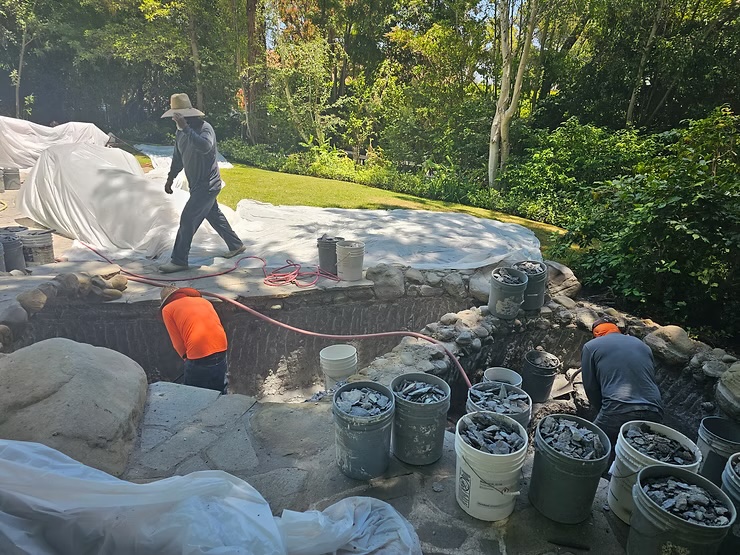 backyard pool remodel