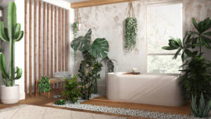 wooden inspired bathroom