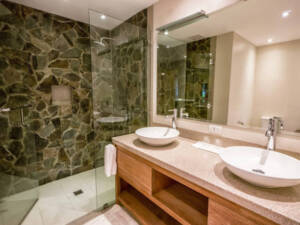 double sink inspired bathroom